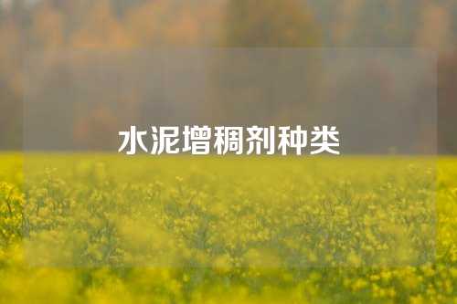 水泥增稠剂种类