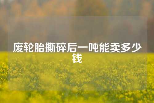 废轮胎撕碎后一吨能卖多少钱