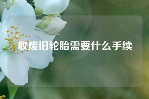 收废旧轮胎需要什么手续