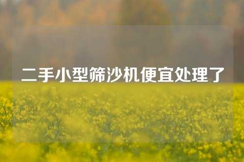 二手小型筛沙机便宜处理了