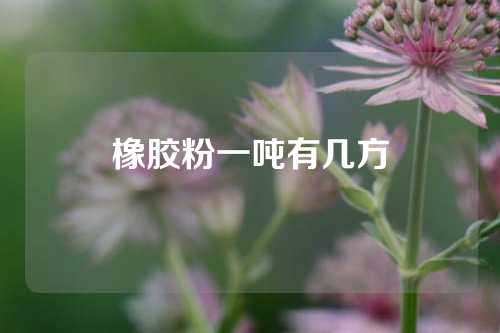 橡胶粉一吨有几方