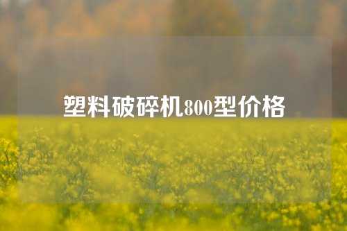 塑料破碎机800型价格