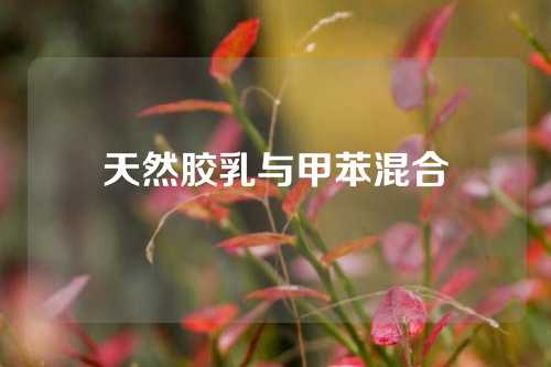 天然胶乳与甲苯混合