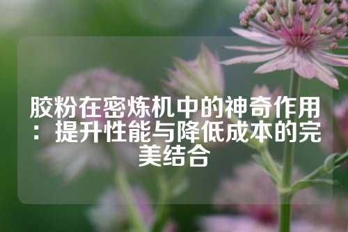 胶粉在密炼机中的神奇作用：提升性能与降低成本的完美结合