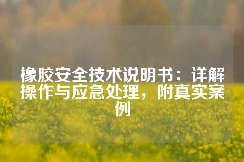 橡胶安全技术说明书：详解操作与应急处理，附真实案例