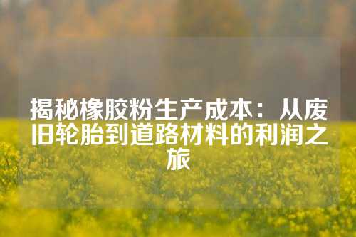 揭秘橡胶粉生产成本：从废旧轮胎到道路材料的利润之旅