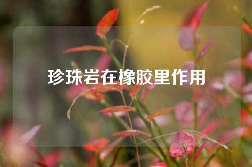 珍珠岩在橡胶里作用