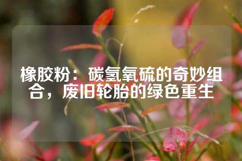 橡胶粉：碳氢氧硫的奇妙组合，废旧轮胎的绿色重生