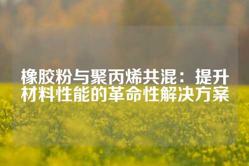 橡胶粉与聚丙烯共混：提升材料性能的革命性解决方案