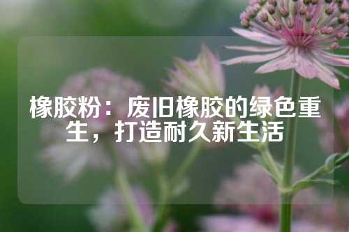 橡胶粉：废旧橡胶的绿色重生，打造耐久新生活