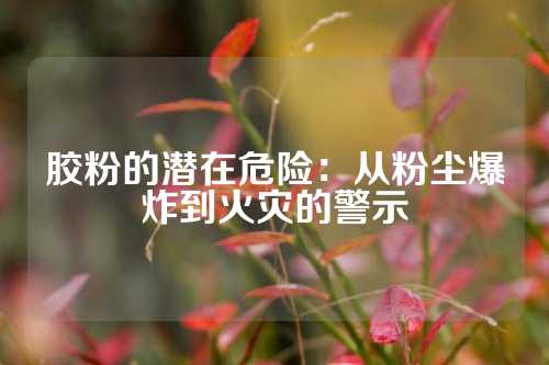 胶粉的潜在危险：从粉尘爆炸到火灾的警示