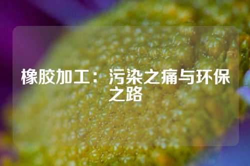橡胶加工：污染之痛与环保之路