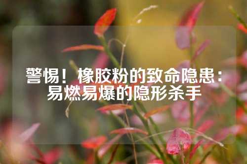 警惕！橡胶粉的致命隐患：易燃易爆的隐形杀手