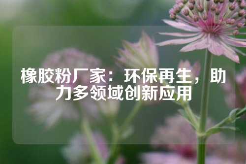 橡胶粉厂家：环保再生，助力多领域创新应用