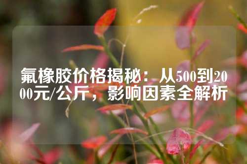 氟橡胶价格揭秘：从500到2000元/公斤，影响因素全解析