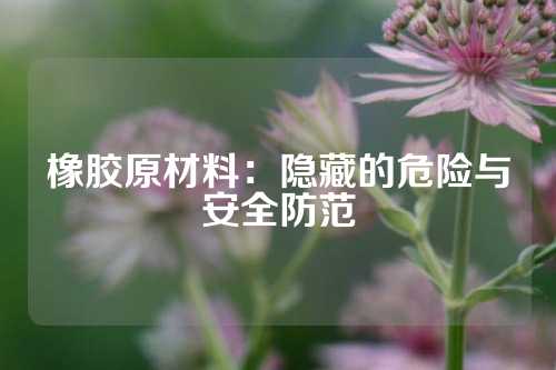 橡胶原材料：隐藏的危险与安全防范