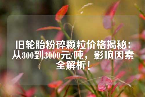 旧轮胎粉碎颗粒价格揭秘：从800到3000元/吨，影响因素全解析！