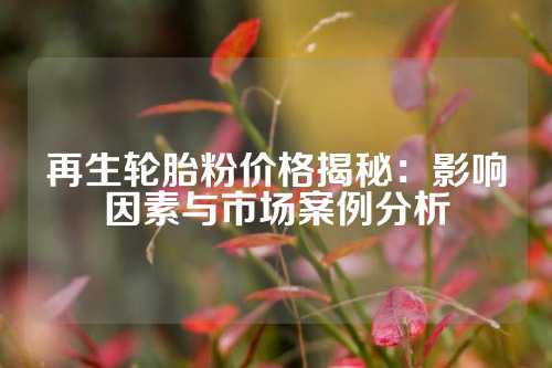 再生轮胎粉价格揭秘：影响因素与市场案例分析