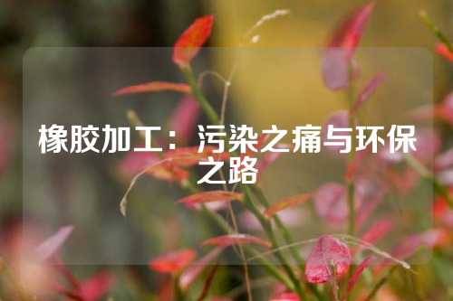 橡胶加工：污染之痛与环保之路