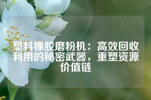 塑料橡胶磨粉机：高效回收利用的秘密武器，重塑资源价值链