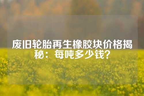 废旧轮胎再生橡胶块价格揭秘：每吨多少钱？
