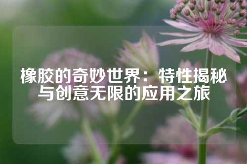 橡胶的奇妙世界：特性揭秘与创意无限的应用之旅