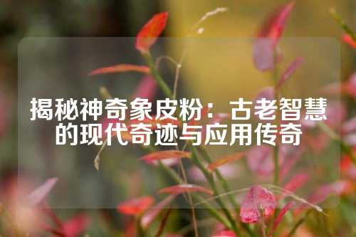 揭秘神奇象皮粉：古老智慧的现代奇迹与应用传奇