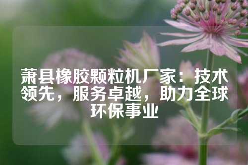 萧县橡胶颗粒机厂家：技术领先，服务卓越，助力全球环保事业