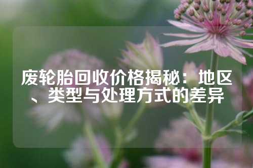 废轮胎回收价格揭秘：地区、类型与处理方式的差异
