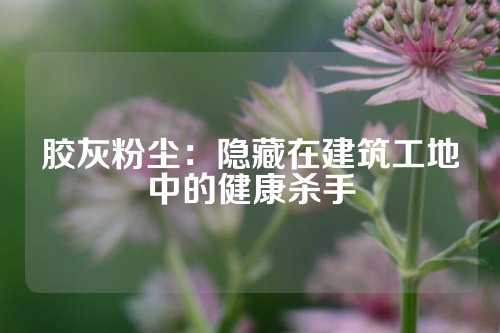 胶灰粉尘：隐藏在建筑工地中的健康杀手