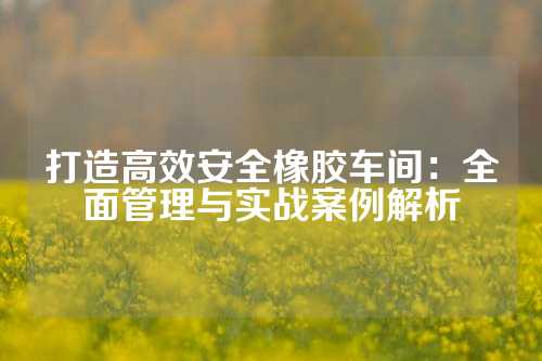 打造高效安全橡胶车间：全面管理与实战案例解析