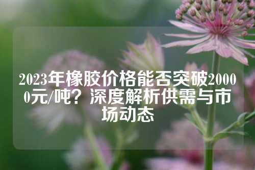 2023年橡胶价格能否突破20000元/吨？深度解析供需与市场动态