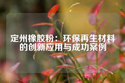 定州橡胶粉：环保再生材料的创新应用与成功案例