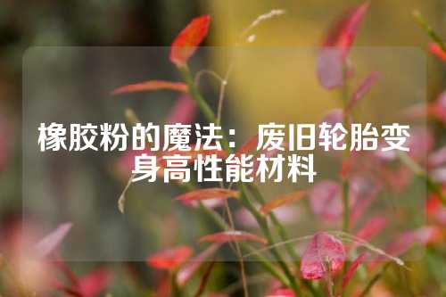 橡胶粉的魔法：废旧轮胎变身高性能材料
