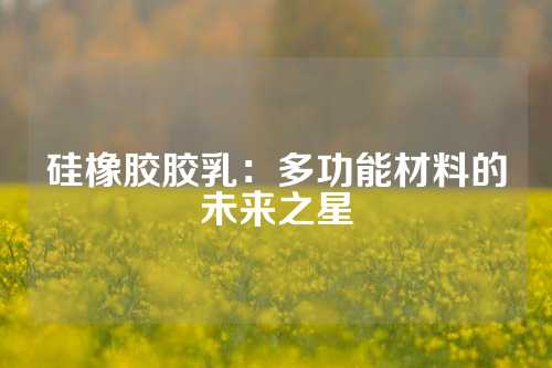 硅橡胶胶乳：多功能材料的未来之星