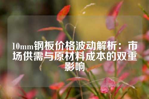 10mm钢板价格波动解析：市场供需与原材料成本的双重影响