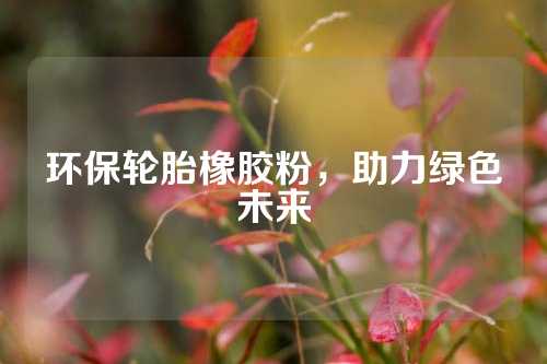 环保轮胎橡胶粉，助力绿色未来