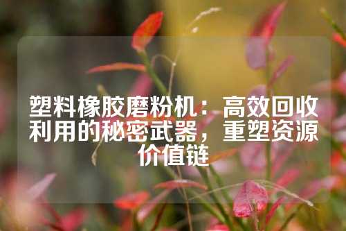 塑料橡胶磨粉机：高效回收利用的秘密武器，重塑资源价值链
