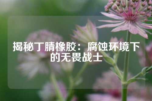 揭秘丁腈橡胶：腐蚀环境下的无畏战士
