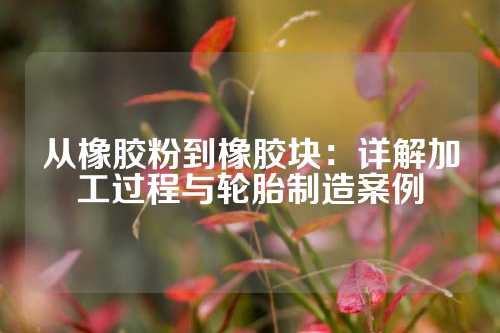 从橡胶粉到橡胶块：详解加工过程与轮胎制造案例