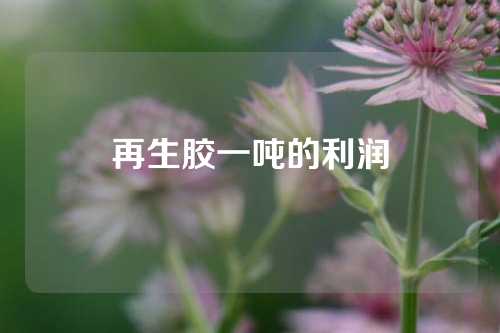 再生胶一吨的利润