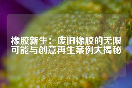 橡胶新生：废旧橡胶的无限可能与创意再生案例大揭秘