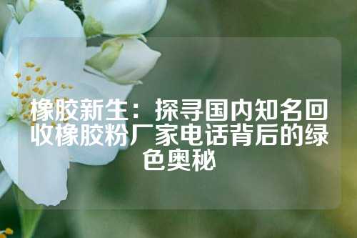 橡胶新生：探寻国内知名回收橡胶粉厂家电话背后的绿色奥秘