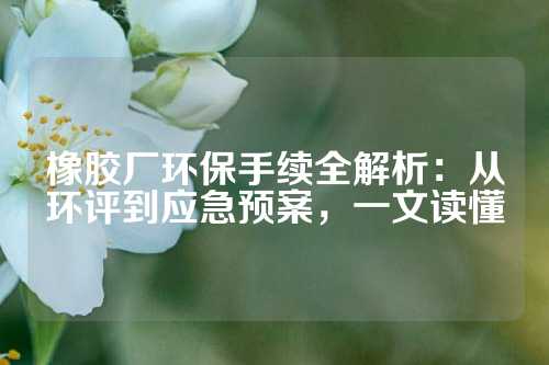 橡胶厂环保手续全解析：从环评到应急预案，一文读懂