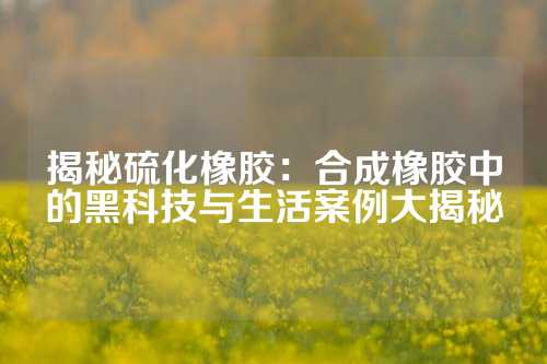 揭秘硫化橡胶：合成橡胶中的黑科技与生活案例大揭秘
