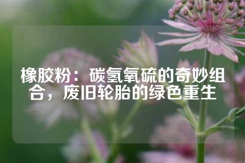 橡胶粉：碳氢氧硫的奇妙组合，废旧轮胎的绿色重生