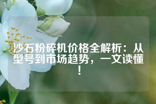 沙石粉碎机价格全解析：从型号到市场趋势，一文读懂！