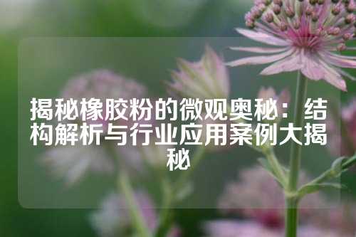 揭秘橡胶粉的微观奥秘:结构解析与行业应用案例大揭秘
