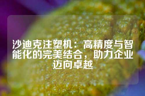 沙迪克注塑机：高精度与智能化的完美结合，助力企业迈向卓越