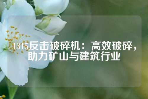 1315反击破碎机：高效破碎，助力矿山与建筑行业